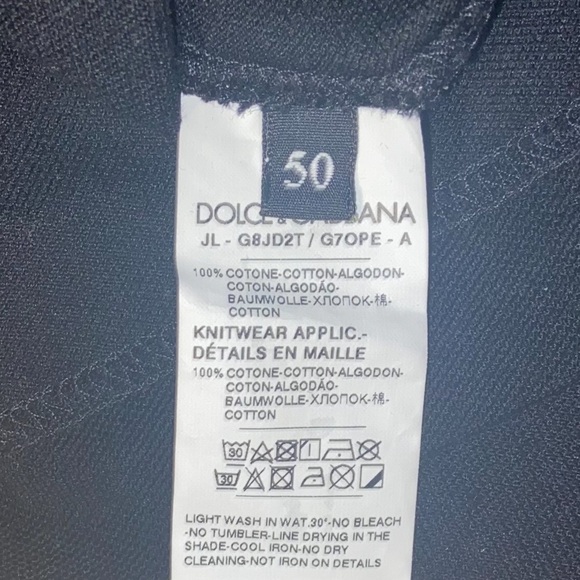 2 Dolce & Gabbana polo shirts | Sz 50 | white and black | Automatic Bundle Deal! - Picture 4 of 7
